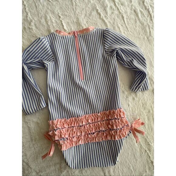 Ruffle Butts Striped Bathing Suit Size 12-18 Months - Picture 4 of 6